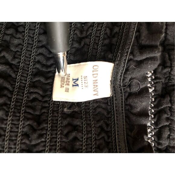 Old Navy Strapless Cotton Black Dress size M - Picture 10 of 11